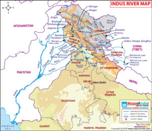 Indus River: Map, Origin, Course, Tributaries, Length