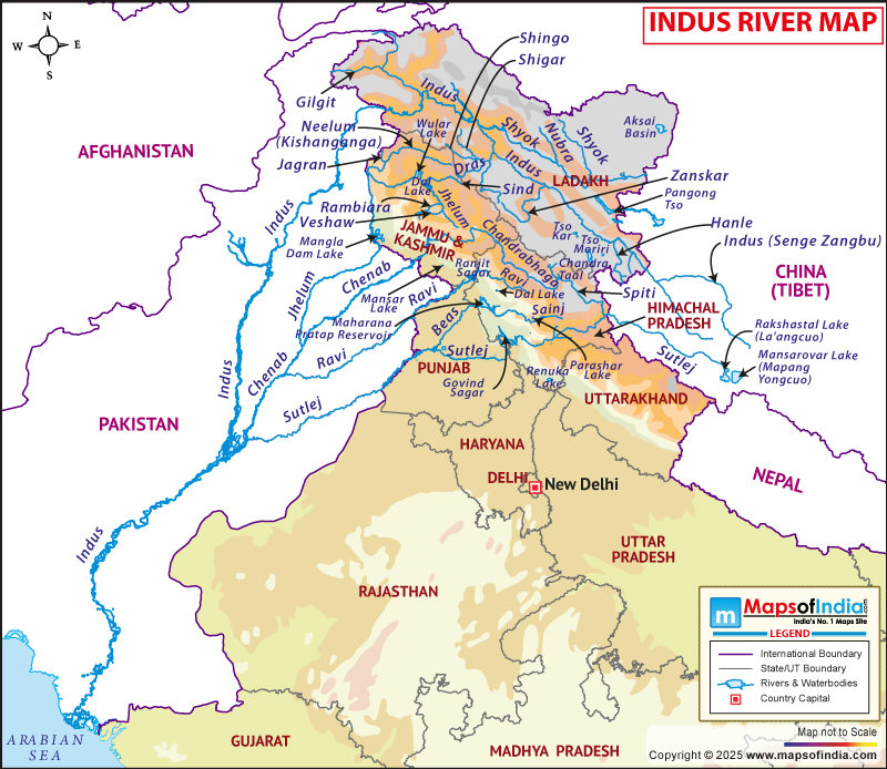 Indus river map