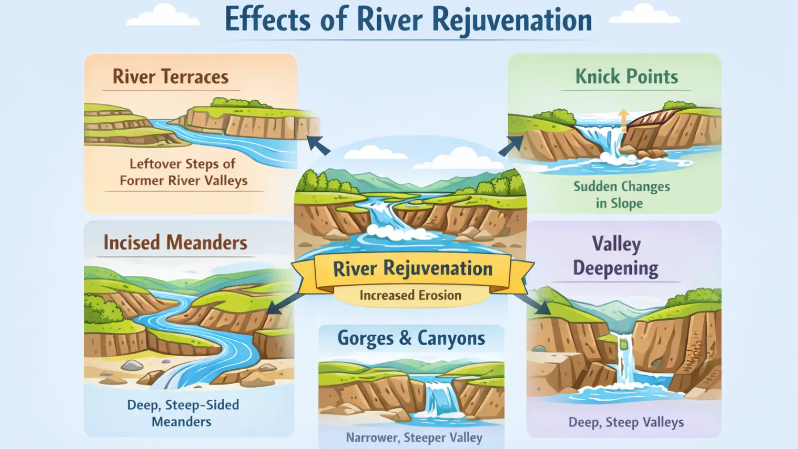effects of river rejuvenation
