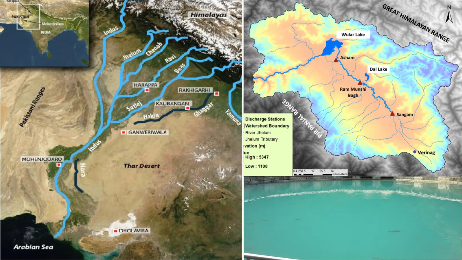Jhelum River Origin Map Length Tributaries Dam