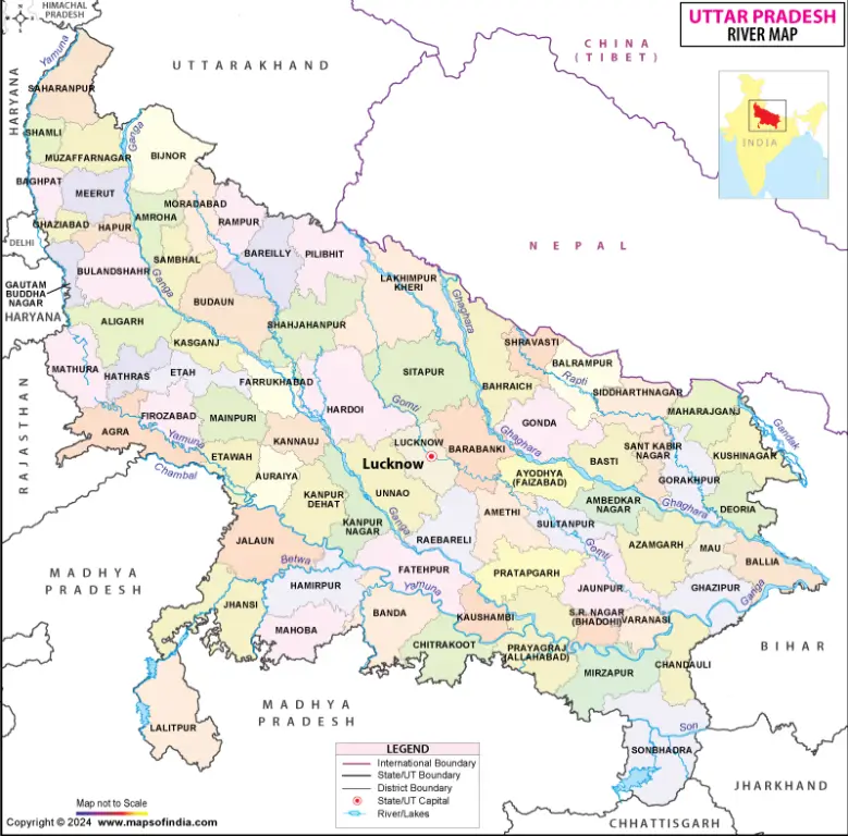 ganga river and tributaries in uttar pradesh